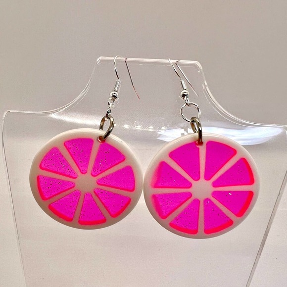 Fruit Slice Earrings - Summer Earrings - Food Earrings - Grapefruit, Lemon, Oran - Picture 7 of 11